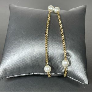 Gold Chain Pearl Simple Chain Bracelet